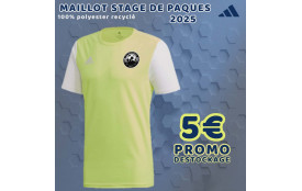 DESTOCKAGE TENUE DE STAGE 2025: Maillot Adidas jaune et blanc 