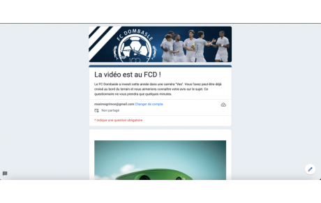 Sondage sur la vidéo au sein du club !