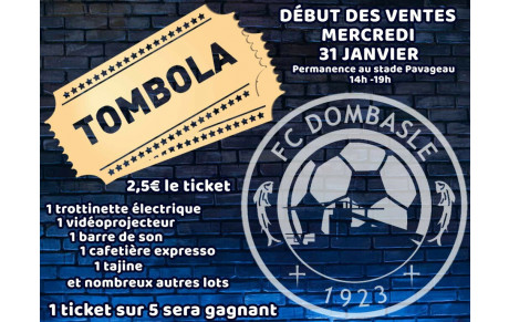 Des tickets de tombola à acheter mercredi au stade !