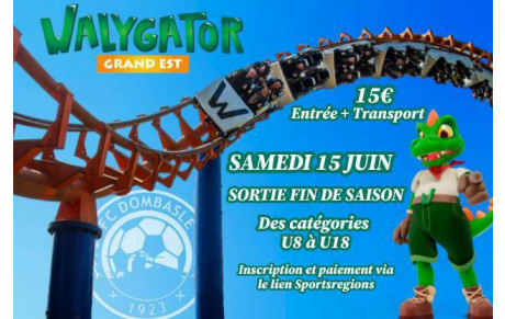 Sortie de fin de saison à Walygator : Lancement des inscriptions